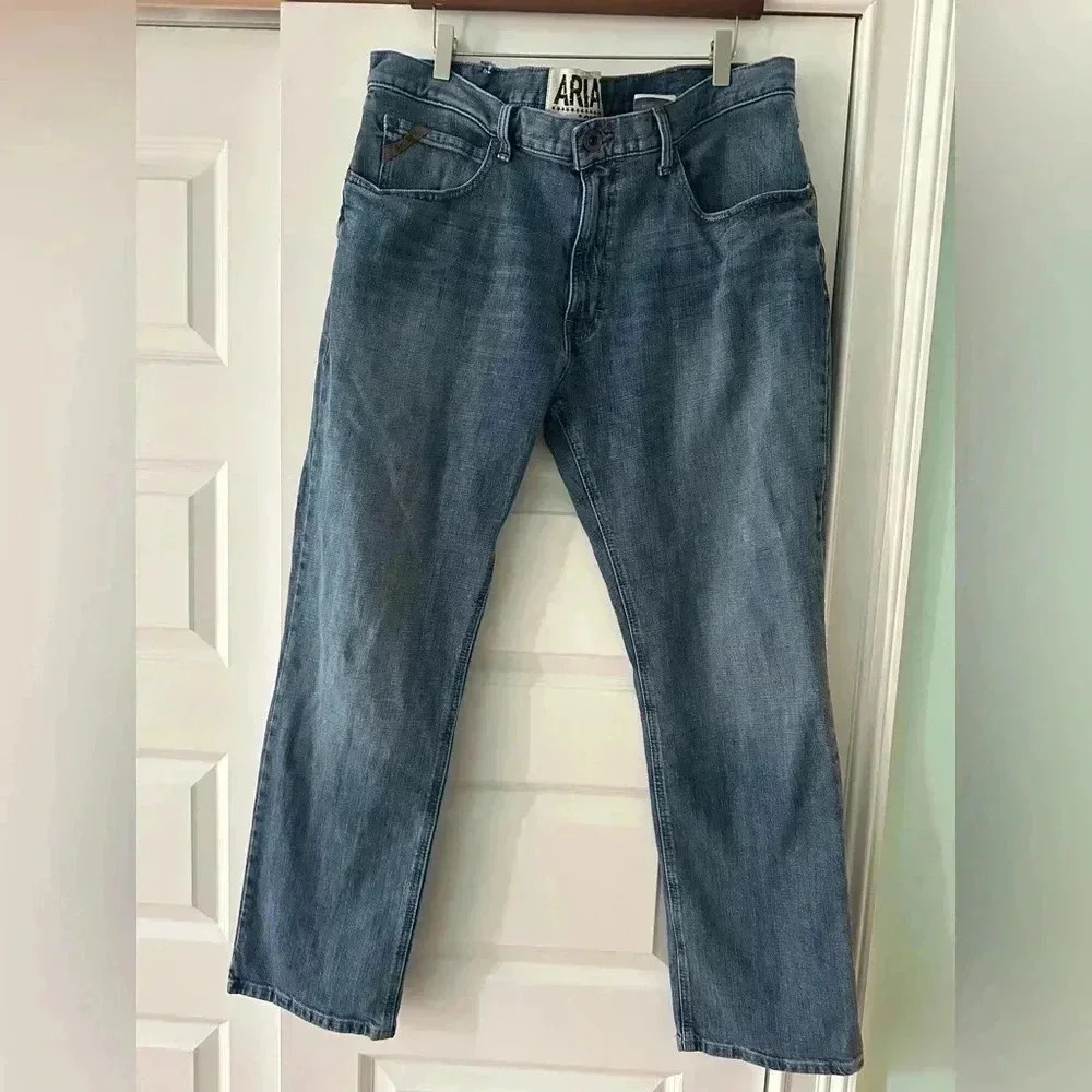 Ariat Men’s M4 Straight Leg 38x32 Denim Jeans Low Rise Western Cowboy Rodeo EUC